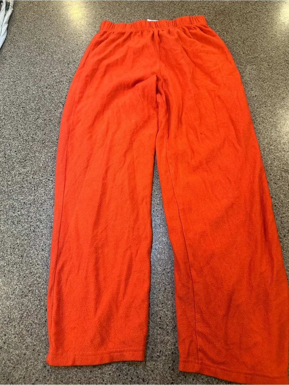 Bright Orange Cozy Fleece Lounge Pants